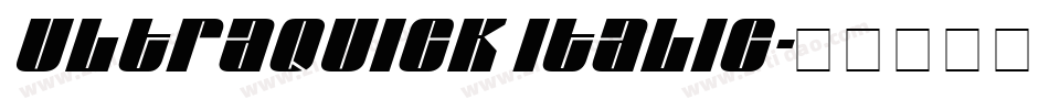 Ultraquick Italic字体转换